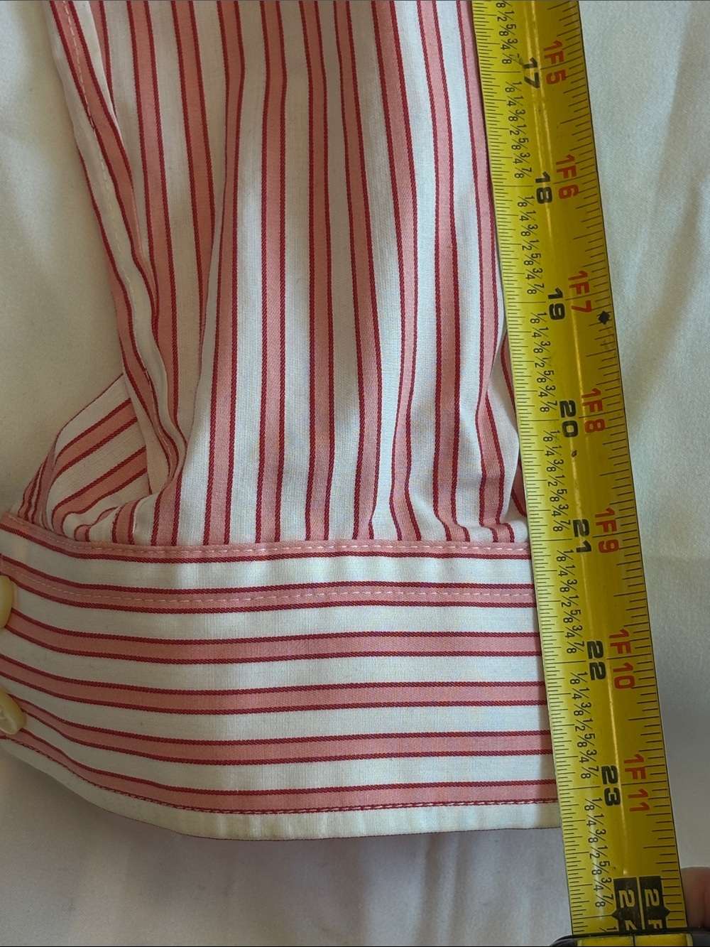 Women’s Banana Republic Pink Stripe Button-Up Shirt - Picture 4 of 9